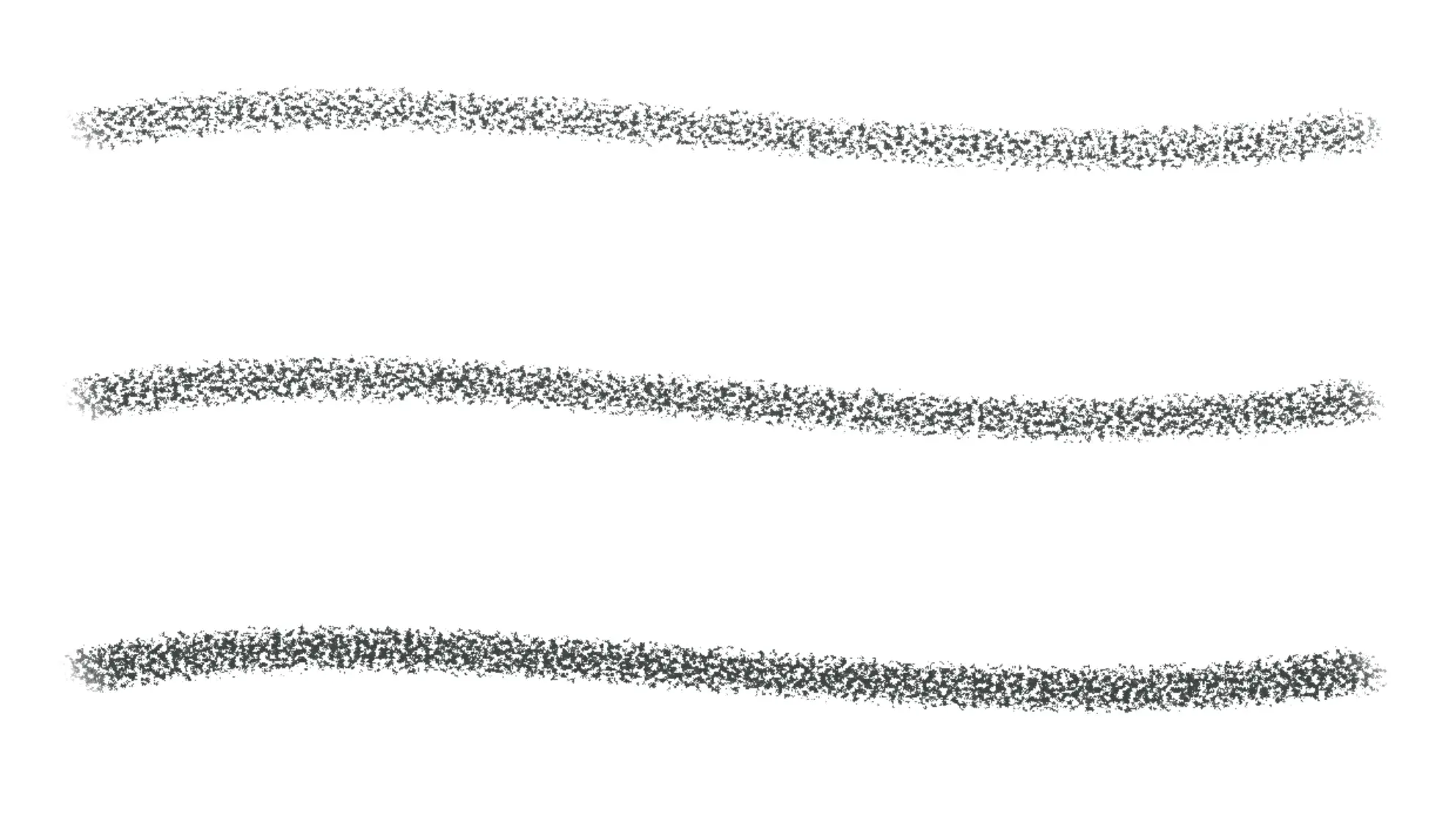 Matched strokes at several Strength values on one paper.