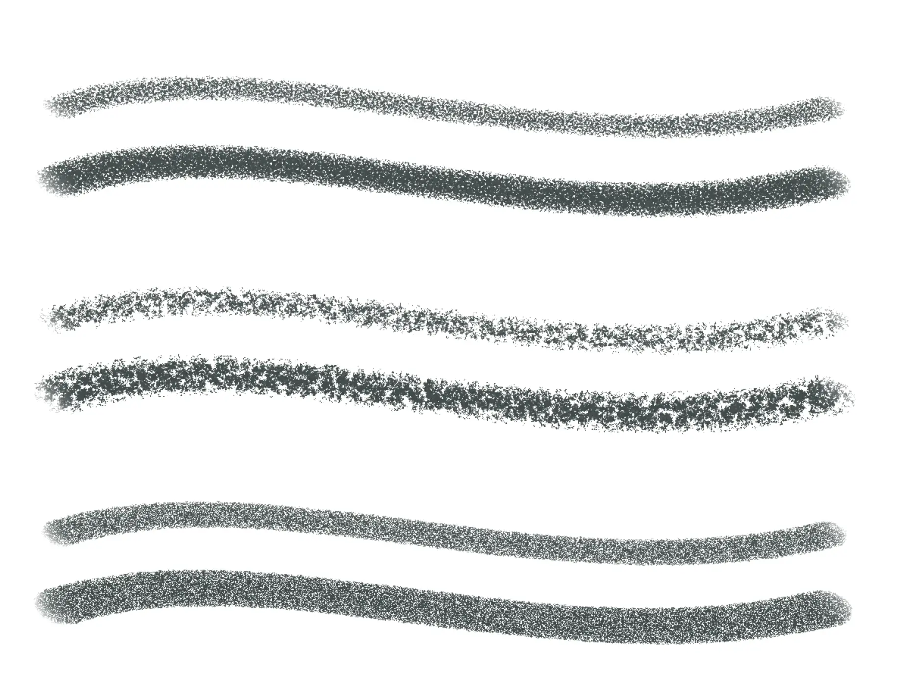 Matched dry-media strokes on Bristol, Cold press and Sanded paper.